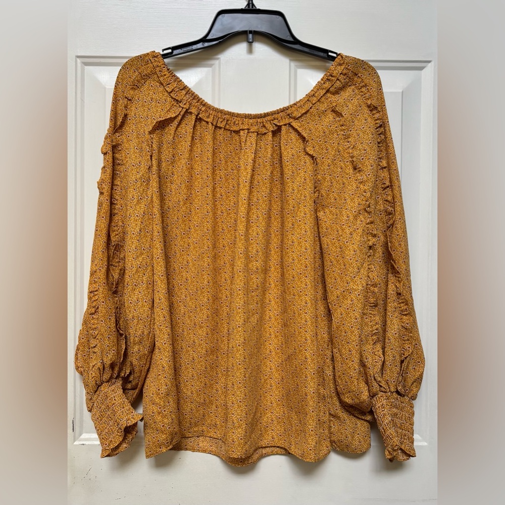 Women's Mustard Floral Blouse